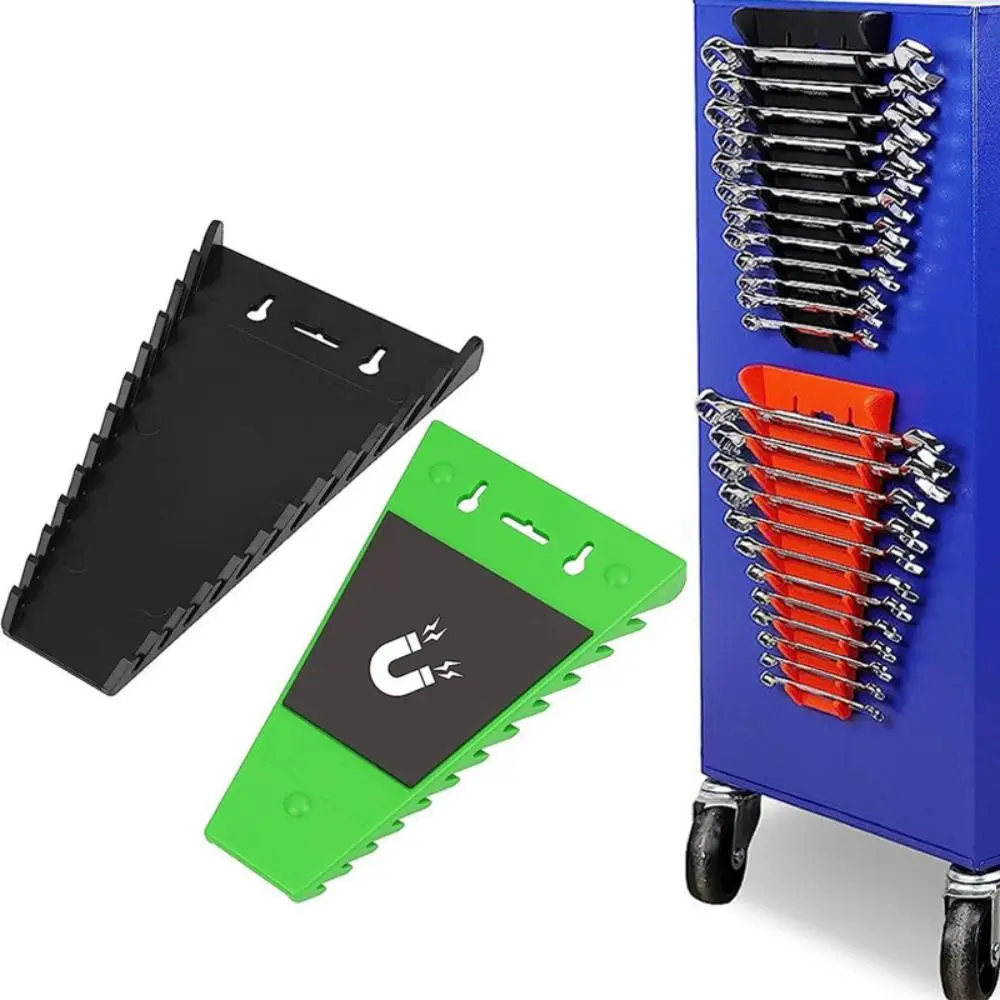 

2Pcs Magnetic Wrench Organizer New Tools Plastic Wrench Storage Holder Sorter 12 Slots Spanner Rack Repair Accessories