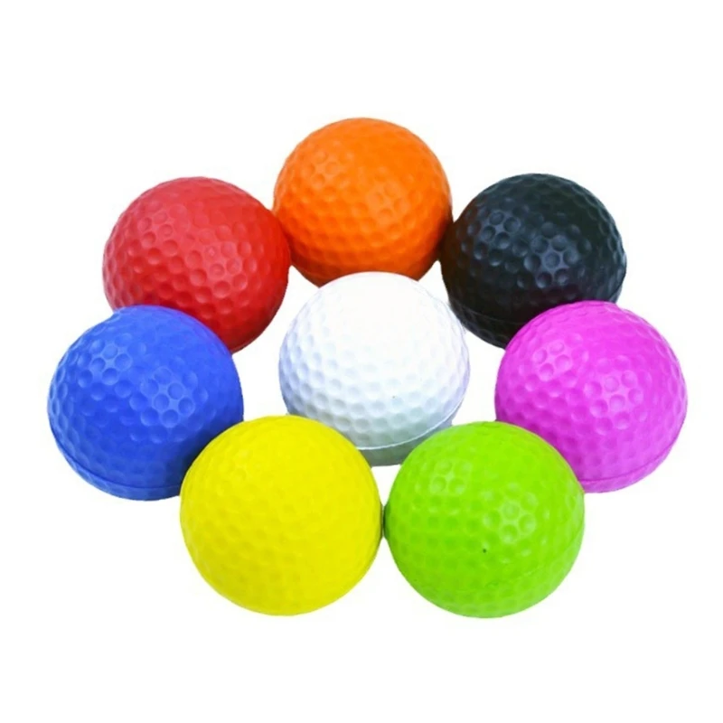 11UE 10 Pack PU Foams Golf Practice Ball Realistic Feel Flight Training Ball for Indoor Outdoor Backyard, Golf Ball Colored