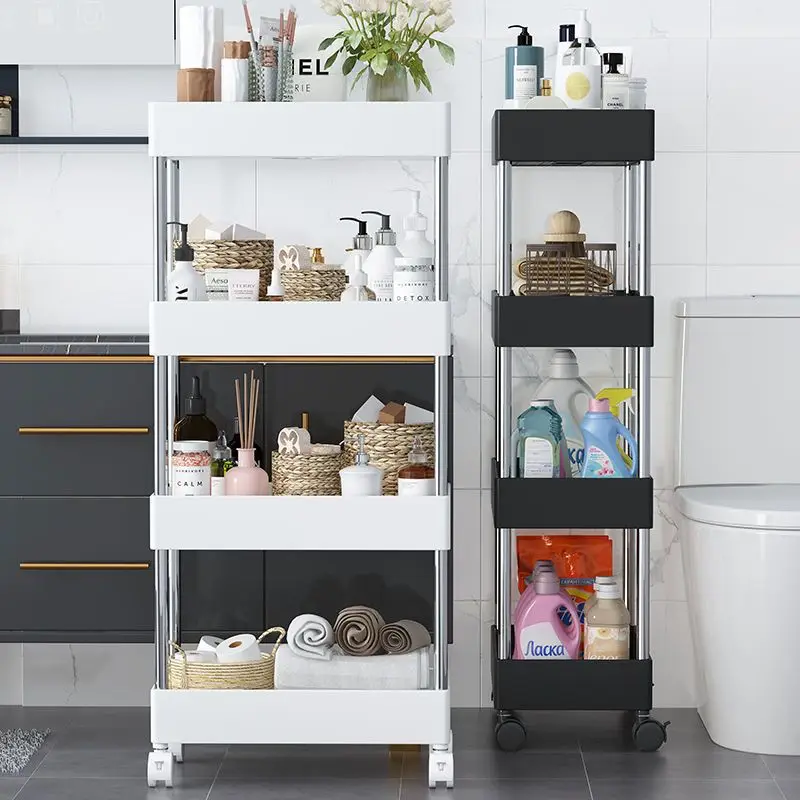 Bathroom-storage-rack-bathroom-floor-standing-movable-multi-layer ...