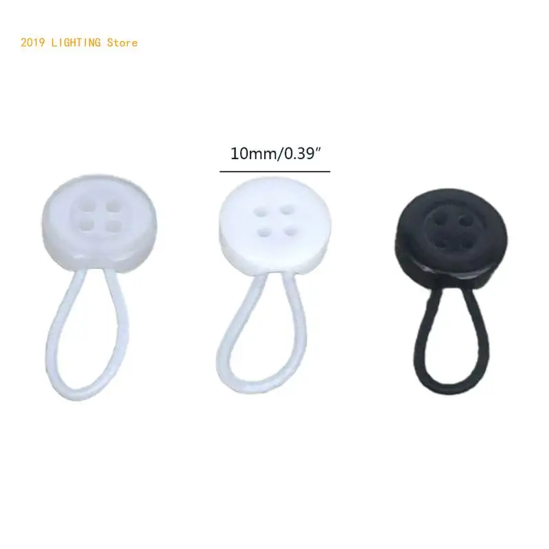10Pcs Collar Extenders Elastic Button Extender Neck Extenders for Dress T-Shirts 6