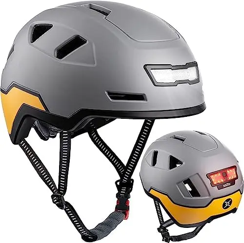 

Bike Helmet with LED Lights - Urban Bicycle Helmet for Adults, Men & Women - CPSC & NTA-8776 Dual Certified - Class 3 E- Bisikle