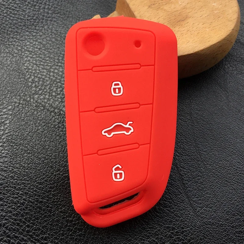 Key Case Cover Key Case Silicone Car Key Cover Case For JAC S2 Refine S3 S4 S5 S7 R3 A5 3button key Accessories