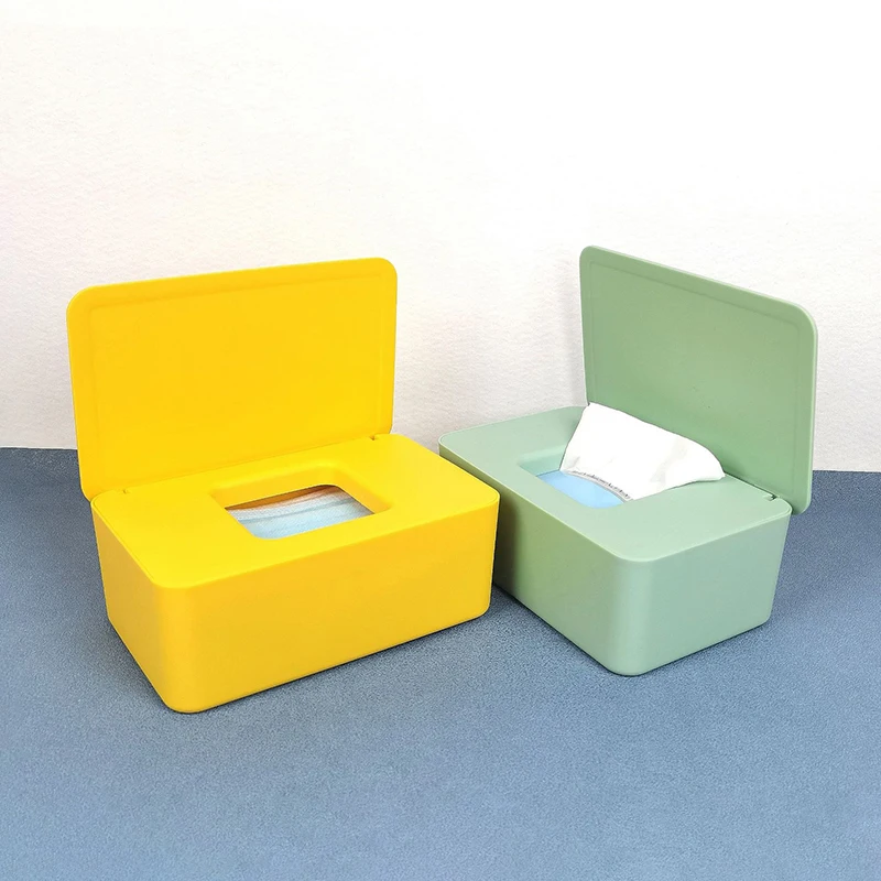 Dustproof Wet Tissue Box With Lid Baby Nappy Wet Tissue Storage Holder Dispenser For Home Car Office Paper Organizer