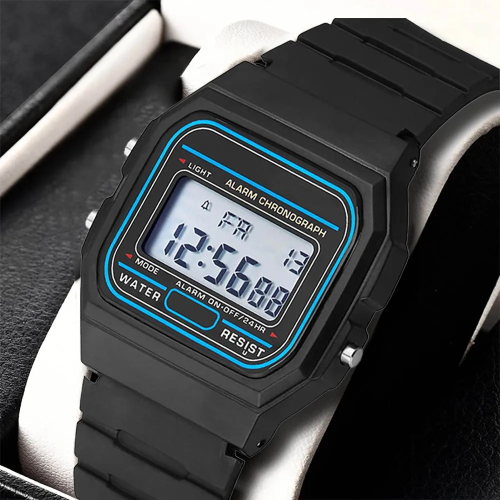 TONSHEN Orologio LED Sportivo Unisex – Display Digitale, Cinturino In Gomma, Impermeabile, Luce Al Tocco, Per Outdoor E Uso Quotidiano
