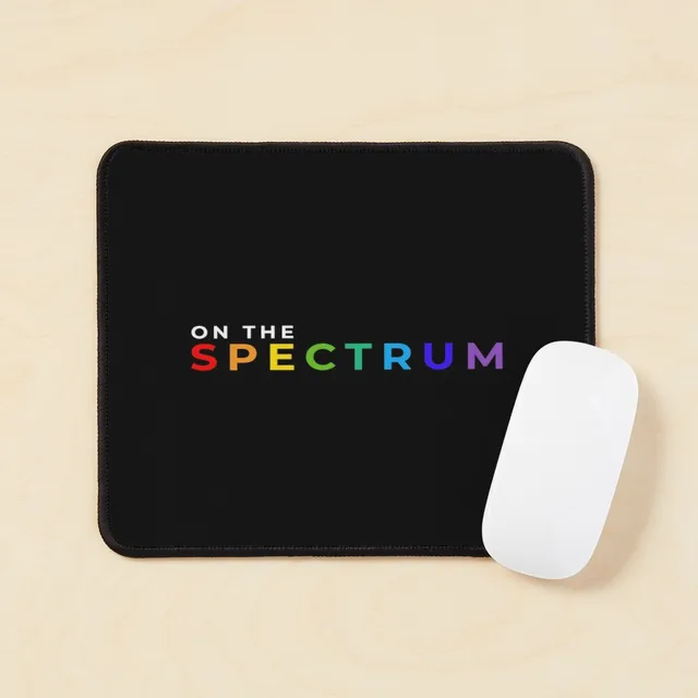 On The Spectrum Autism Asd Rainbow Mouse Pad Desk Carpet Gaming Mousepad Anime Keyboard Table Mat Mens Printing PC Gamer Play 2