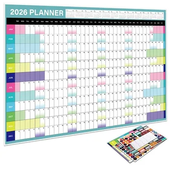 Calendario da appendere a parete 2026 Elenco delle cose da fare Programma Pianificatore annuale Calendario Pianificatore Foglio Agenda Organizzatore Blocco note