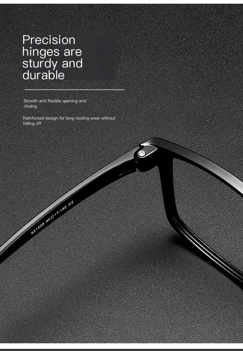 60mm Linse breites Gesicht Design tr90 Brille Männer Brillen Myopie Hyperopie Okulos quadratischen Stil optisch – Detail 4