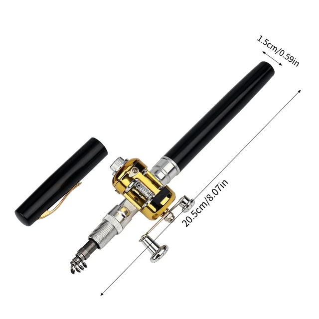 Portable Telescopic Mini Pocket Pen Fishing Pole - 1pc Mini Portable  Aluminum - Aliexpress