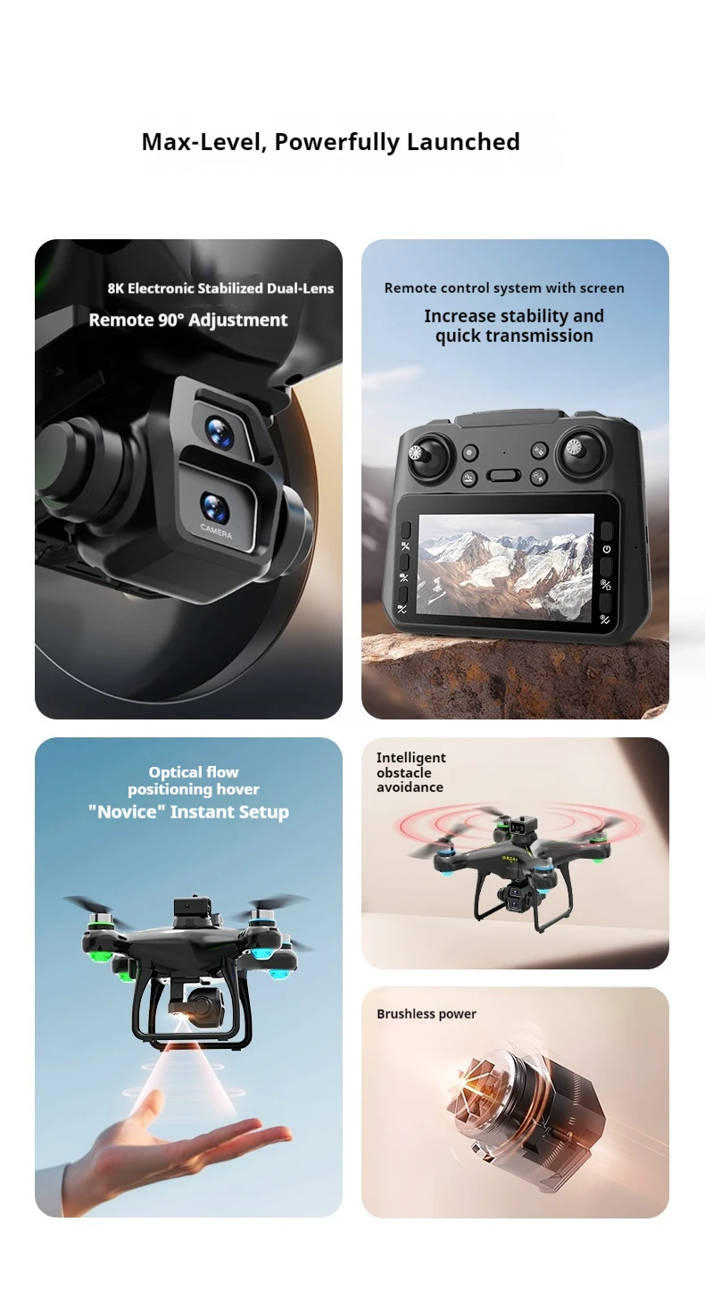New Product With Large Screen Control Brushless Aerial Photography Aircraft And 8k Remote Control Aircraft For The S112 Model