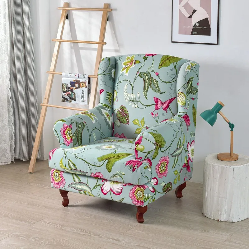 Single Sofa Chair Slipcovers Armchair Decoration Elastic Polyester Living Room Sofa Cover Stretch Floral Printed Couch Cover
