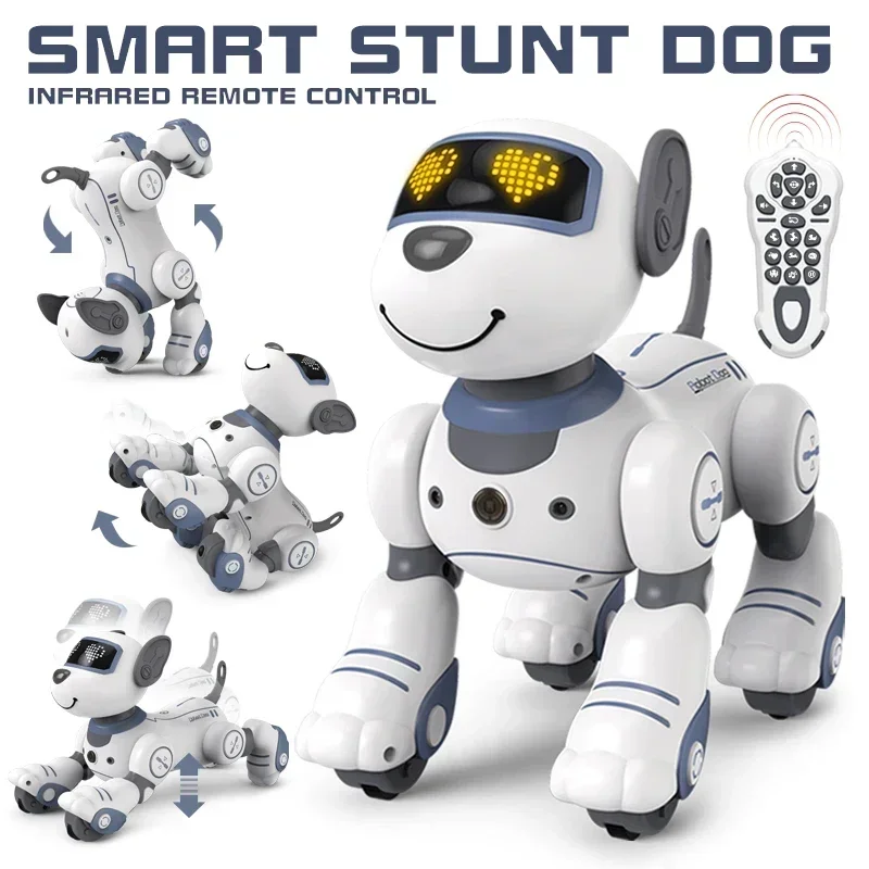 Funny RC Robot Electronic Dog Stunt Dog Voice Command Programmable Touch-sense Music Song Robot Dog for Children's Toys 5