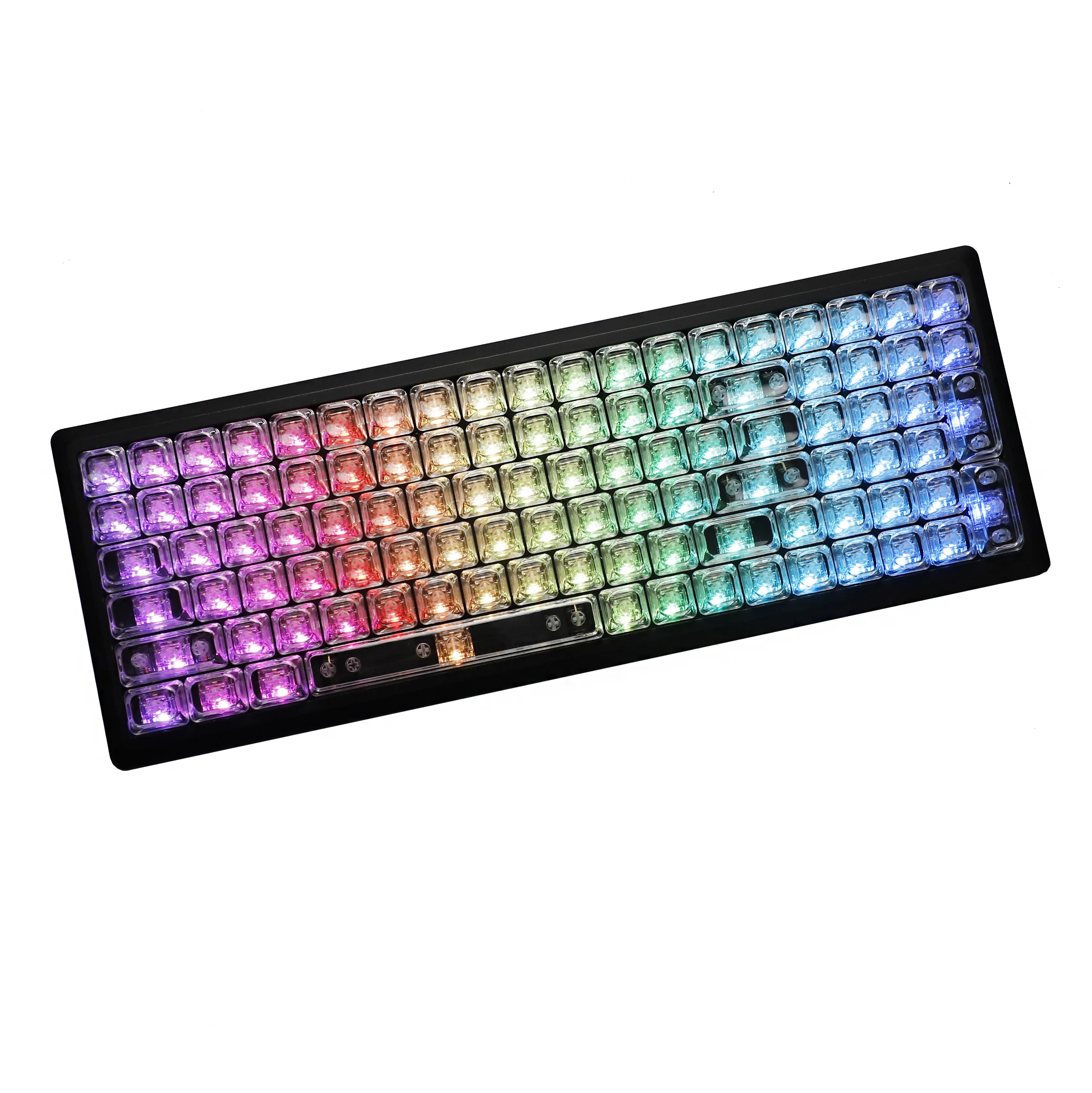 YMDK 129 키 MOA 프로필 미니멀리즘 흰색 투명 빈 PBT 염료 서브 키캡 MX 기계식 키보드 61/68/84/87/100/104/108