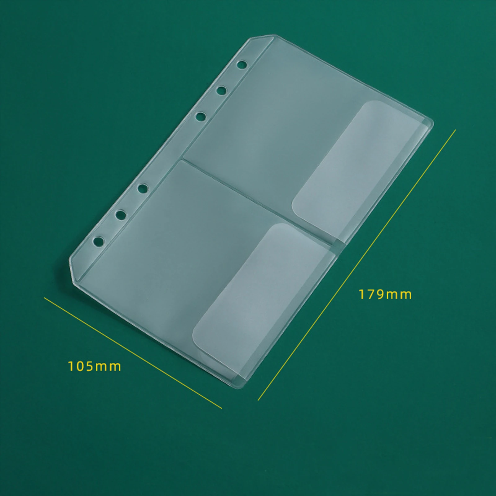 Binder Pockets A6 Binder Pockets 6 Holes Cash Envelopes For Budgeting Clear Zipper Folders For 6-Ring Budget Binder