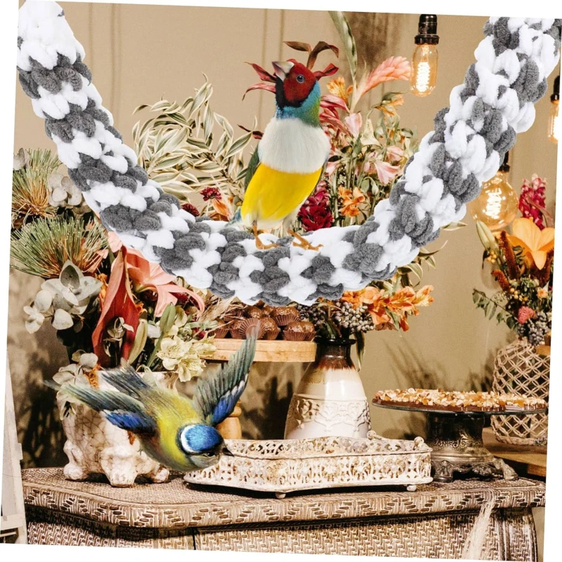 Climbing Rope Pets Sugar Glider Gnawing Toy Hamster Parrot Swing Weaving Ropes Cage Hanging Decoration Pet Keeping Supplies