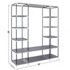 Portable wardrobe Non-woven wardrobe 5 layer 12 grid 150*45*175- gray 2