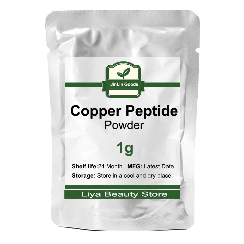 

Cosmetic Raw Material Blue Copper Peptide Powder Improve skin GHK-Cu Glycyl-l-histidyl-l-lysine