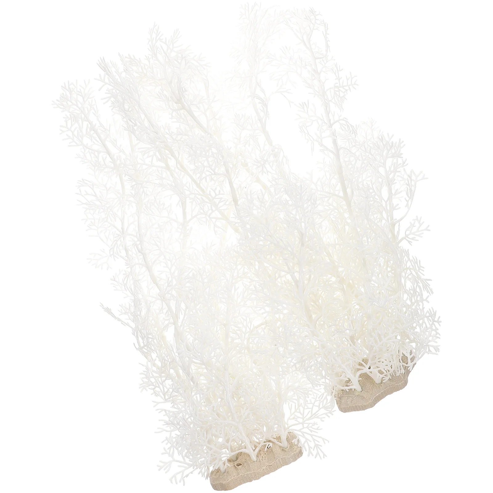 

2 Pcs Aquarium Landscaping Betta Fish Tank Decorations Plastic Artificial Water Plants Tall Silk for