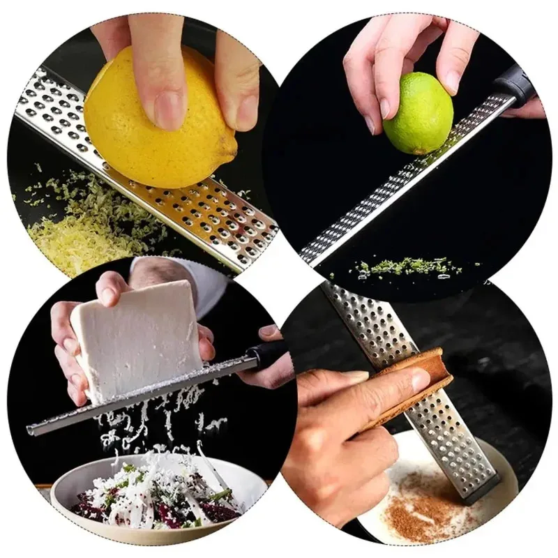 Cheese Grater Stainless Steel Peel Lemon Cheese Vegetable Manual Sharp Blade Choppable Kitchen Tool