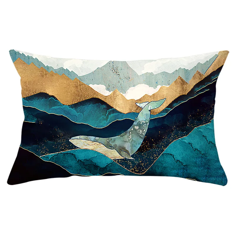 30x50cm Sun Mountain Landscape Pillowcase Decorative Sofa Cushion Case Bed Pillow Cover Home Decor Gift Car Cushion Cover 