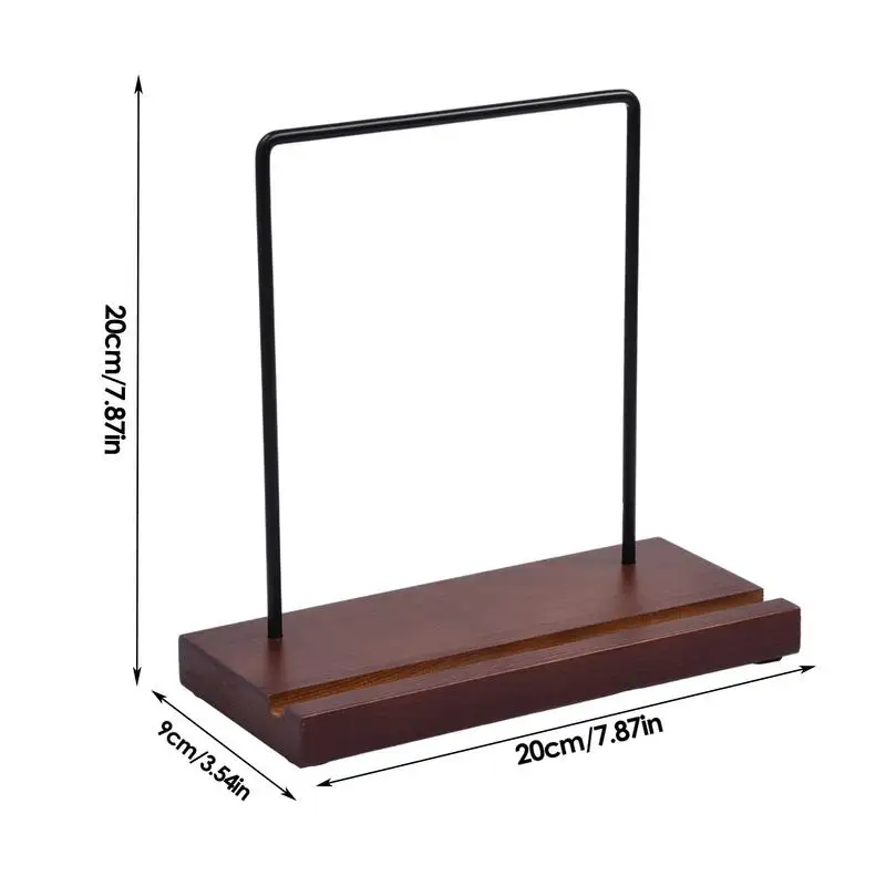 Tabletop Record Holder, Solid Wood Now Playing Vinyl Record Stand Display, Vinyl Holder, Vinyl Stand for Albums Display Rack 6