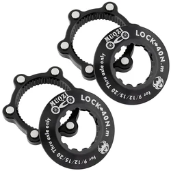 Enhanced Rotor Adapter for Centerlock to 6 - Bolt Conversion (Black 2 Set)