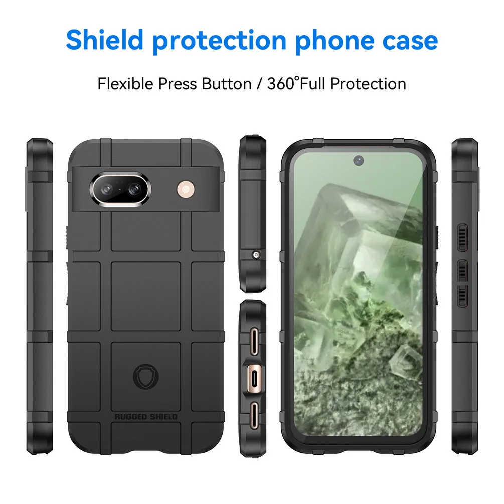 Rugged Shield Rubber Protective Back Cover