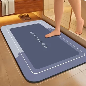 Simple bathroom diatom mud absorbent foot mat 1