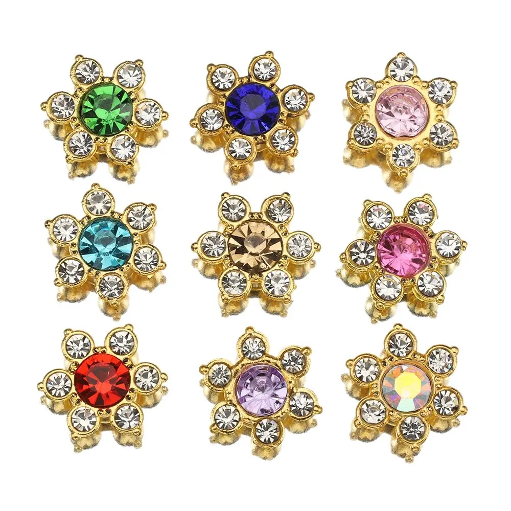 Colorful Flower Crystal Rhinestone Cabochon Set for Jewelry Making and DIY Accessories