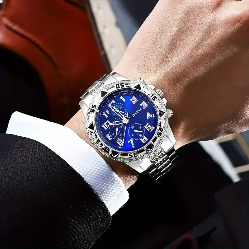 Men's Watch and Accessory Set - Precision & Durability