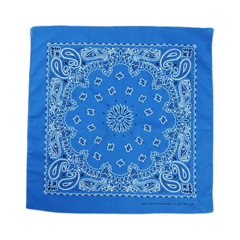 Cotton Bandana Boho Paisley Floral Hair Band Wrap Square Scarf Mask Wristband