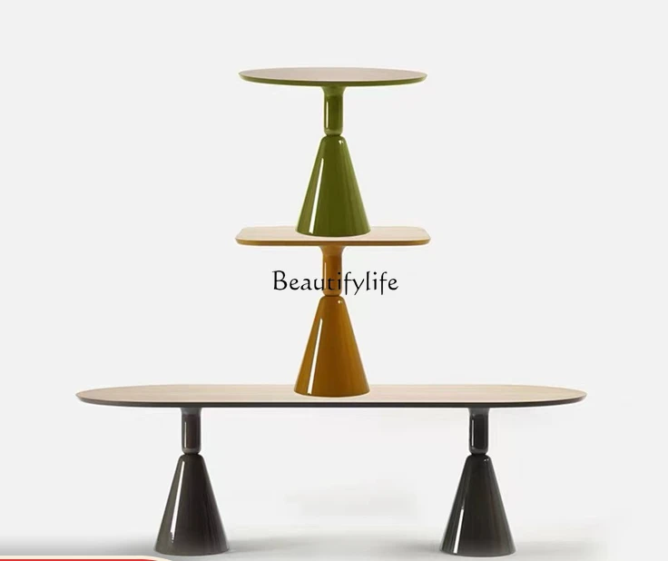 

Nordic Modern Solid Wood Dining Table Living Room Coffee Table Sofa Corner Table Model Room Creative