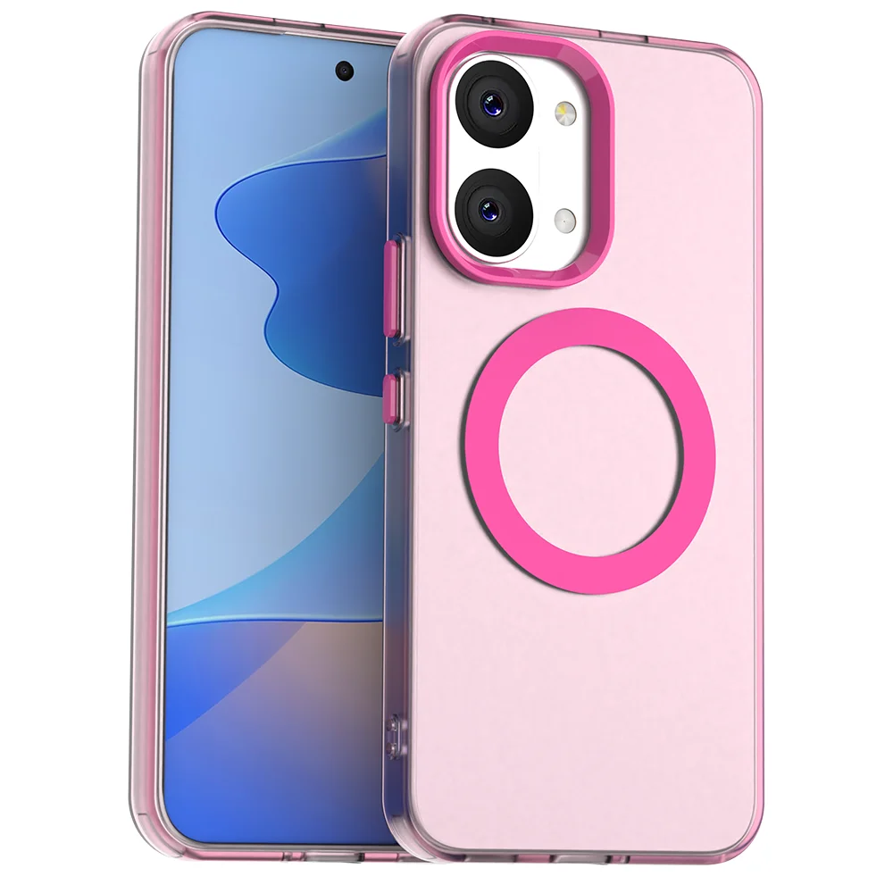 Candy-Colored Transparent Magnetic Phone Case