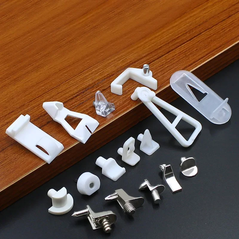 Dsjnf Plank Ondersteuning Clips Transparante Plastic Kast Plank Clips Kast Clips voor Planken Plastic Plank Clips Plank Ondersteuning Peg - 16 STKS