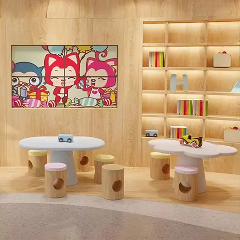 Kids Table School Supplies Set Classroom Elementary Desk Small Child Chair Student Room Furniture Study Children Children's