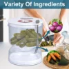 200ml Pickles Jar w Stainless Steel Fork Dry and Wet Dispenser Pickle and Olives Hourglass Jar Cucumber Container Kitchen Tools 5