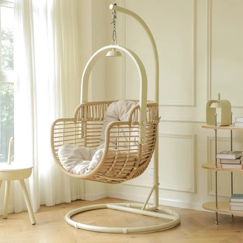 Balcony Cushion Hanging Chair Basket Double Adults Floor Swing Chair Base Comfortable Silla Jardin Exterior Home Decoration