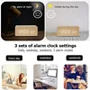 Digital LED Wooden Alarm Clock With Temperature Voice Control Snooze Electronic Desk Clock USB AAA Power Supply Decorations Home 6