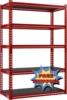 72" Garage Shelving 2000 LBS Storage Shelves Heavy Duty Metal Shelving Units Rack Shelf for Garage Pantry,Kitchen, Basement,Red 1