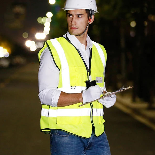 Unisex Reflective Safety Vest for Night Work and Cycling