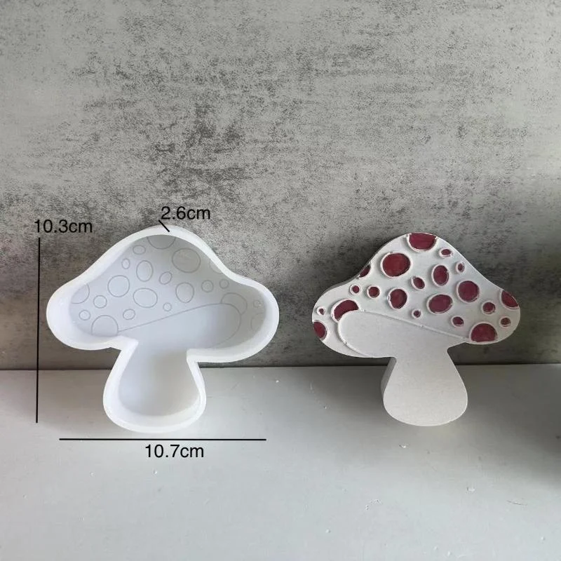 Creative Handmade Mushroom Car Mounted Silicone Molds Watermelon Fragrance Expanding Gypsum Mold Aromatherapy Candle Molds 2025