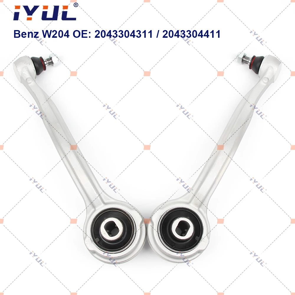 

IYUL Pair Front Control Arm Curve For Benz C-Class W204 W203 CL203 S203 S204 CLK C209 A209 SLK R171 A2043304311 A2043304411