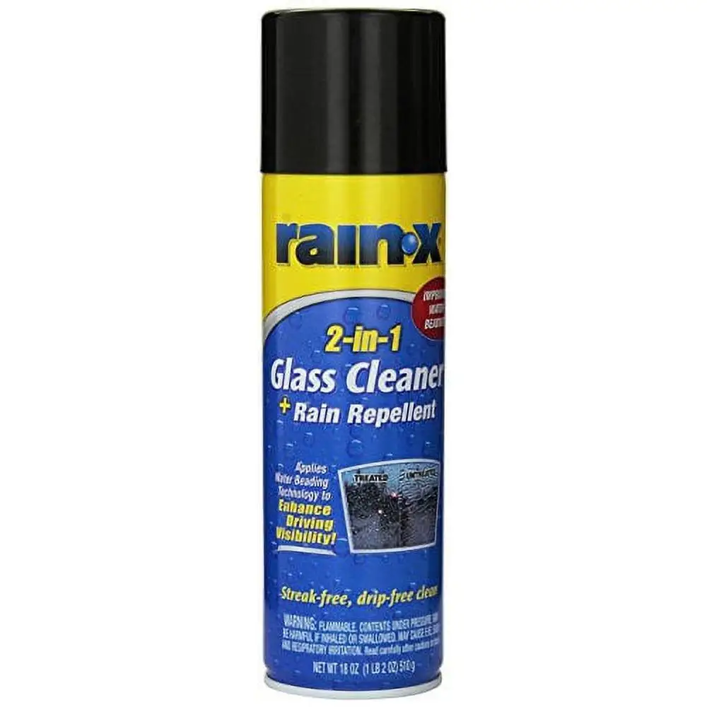 Automotive Glass Cleaner 2-in-1 Repellent 18oz Streak-Free Water Bug Snow Ice Repellent