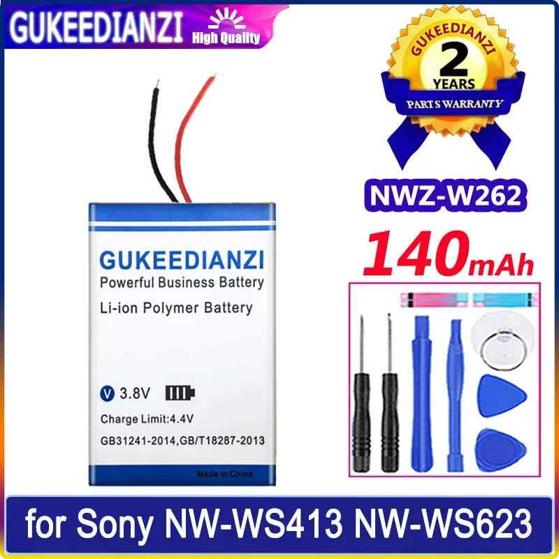 Gukeedianzi Batteria Nwz-W262 (401225 2 Linee) 140Mah Per Sony Nw-Ws413 Nw-Ws623 Nw-Ws625 Nwz-W273S Nwz-W274S Batteria