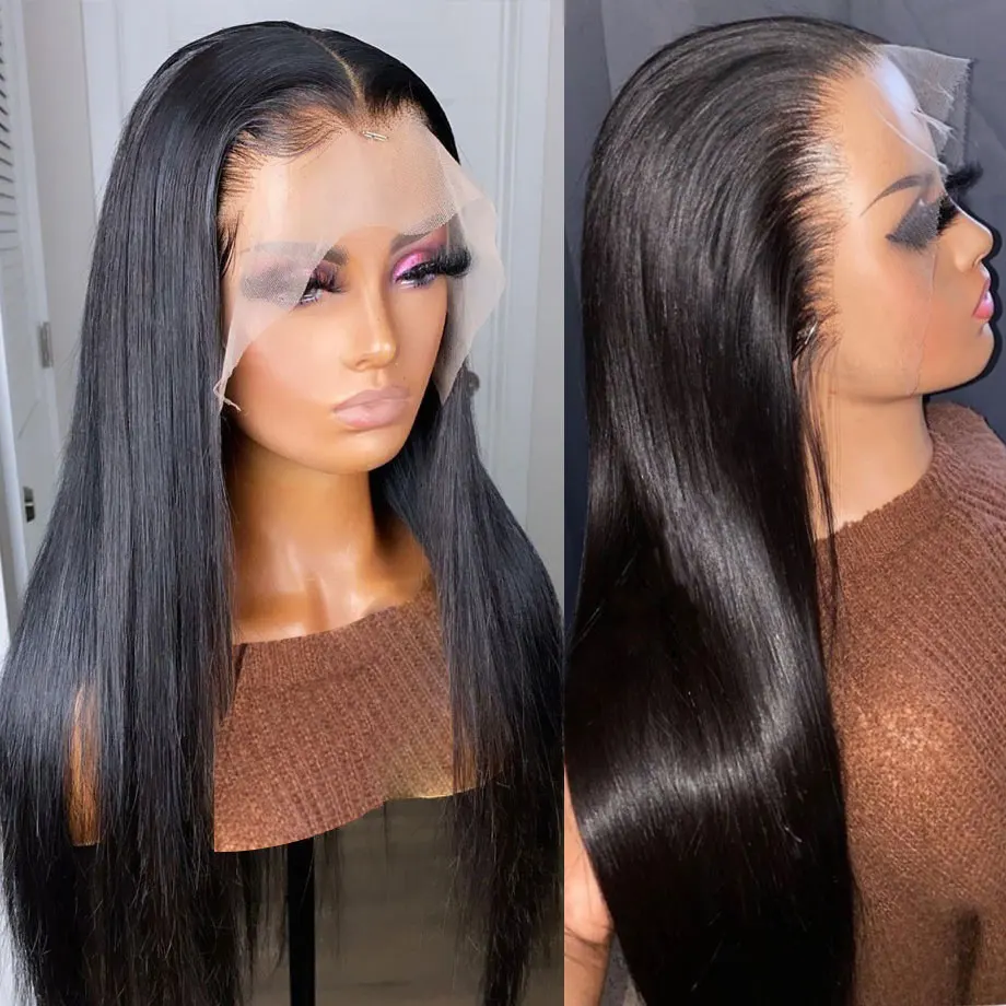 13x6 Hd Lace Frontal Wig 40 Inch Human Hair Wigs For Women Pre Plucked With Baby Hair 13x4 Straight Lace Front Wigs Human