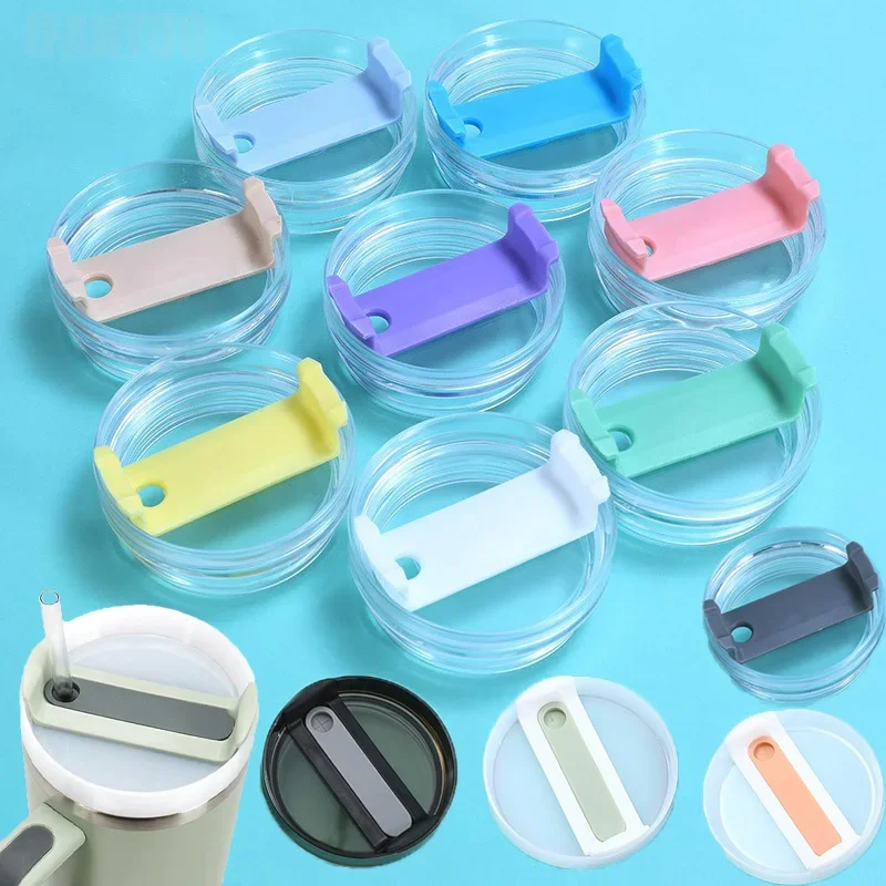 Replacement Lids Cup Cover Cup Accessories Cup Lid Accessories Cup Lid Replacement Tumbler Cover Tumbler Accessories Set Tumbler Lid 40 oz Tumbler With Handle Cap Fit 40oz Mug Cup Accessories Water Bottle Splash Cover Decorations Tools