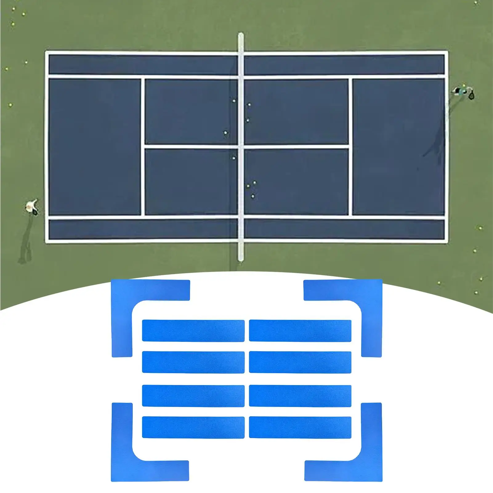 Court Line Marker Kit Court Throw Down Markers Anti-Slip Wind-Resistant Tennis Sports Throw Down Accessories For Outdoor