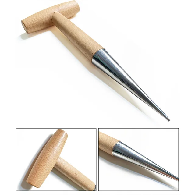 Otthoni Ültetési Szerszámok Lyuk Lyukasztó Kertész Tartós Fa Fogantyú Rozsdamentes Acél Vetőmag Ültetvényes Szerszám Talaj Kerti Kellékek - Image 5