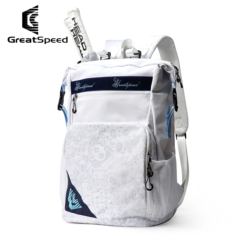 

GreatSpeed White Tennis Backpack Super Light Tennis Racquet Bag 2024 Portable Women Men Sports Padel Badminton Squash Tennis Bag