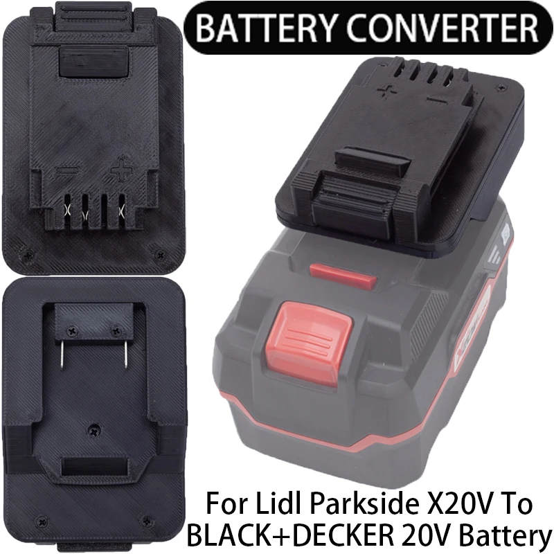 

Адаптер аккумулятора для BLACK + DECKER, преобразователь литий-ионных аккумуляторов 20 в Lidl Parkside X20V, аксессуары для электроинструментов