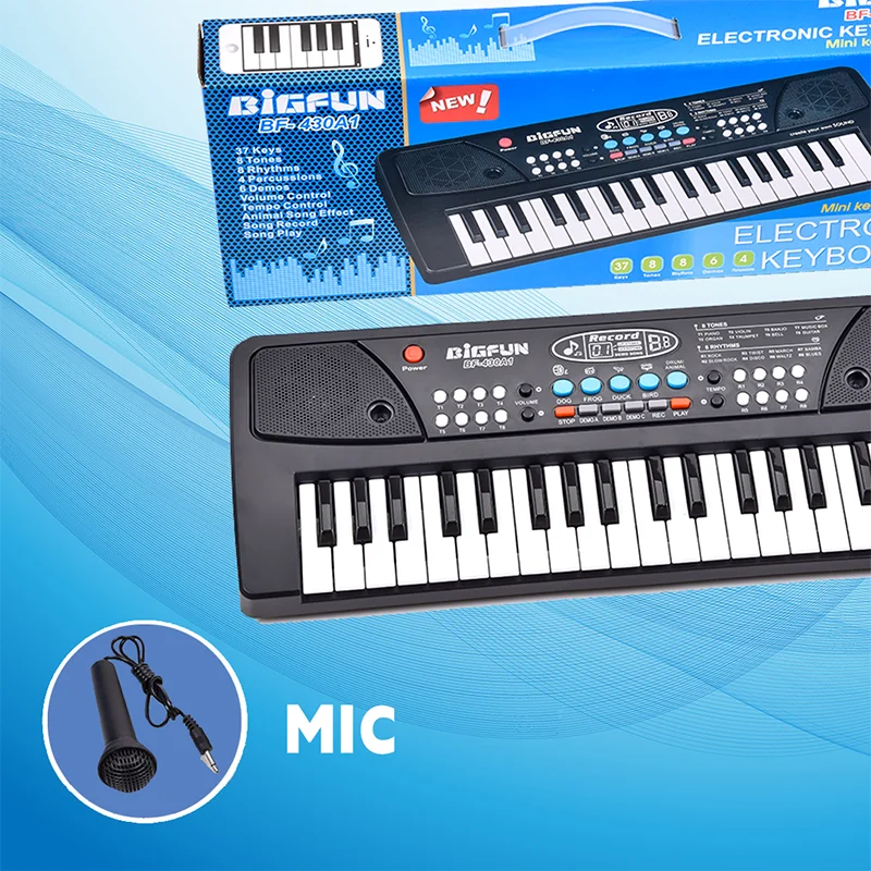 37Keys Electric Piano Keyboard, Digital Music Teaching & Learning Toys For Kids, Musical Instrument Gifts For Boys & Girls Age 3 4